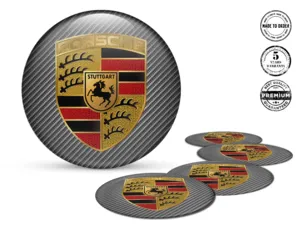 Porsche Adesivo Cupola Logo Design Silicone Pregiato